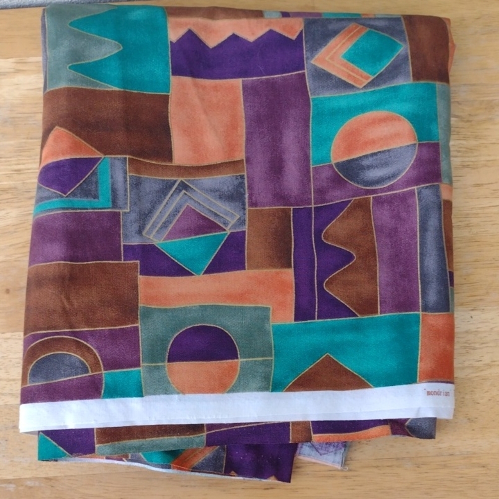 1998 Alexander Henry Fabrics Mondrian Colorful Geometric Fabric 41.5" x 3.5 Yds
